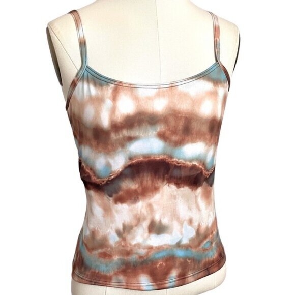 Vintage Tie Dye Cropped Spandex Camisole - S/M, made in Canada 🇨🇦 - Picture 3 of 11